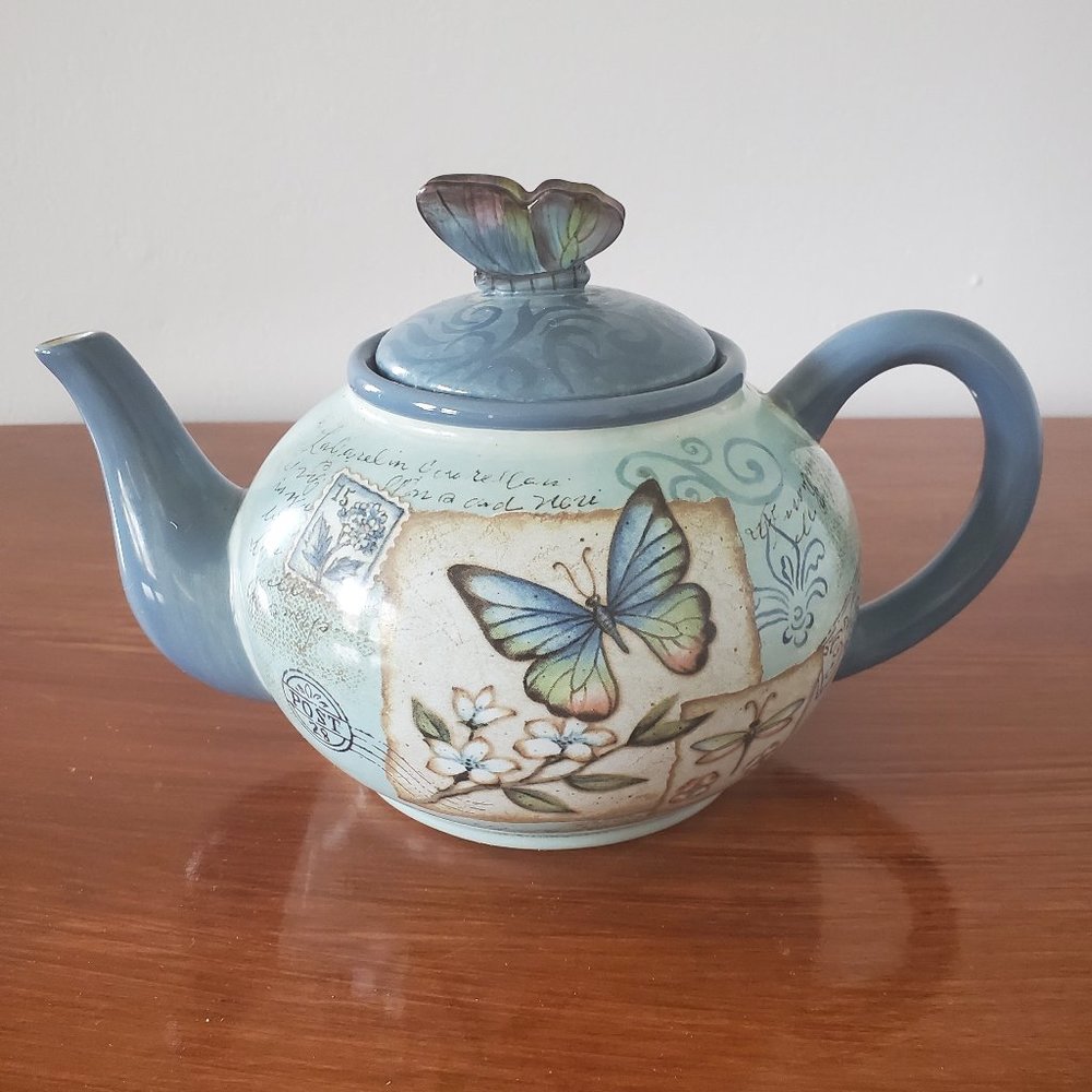 BURTON & BURTON Mariposa Garden Teapot